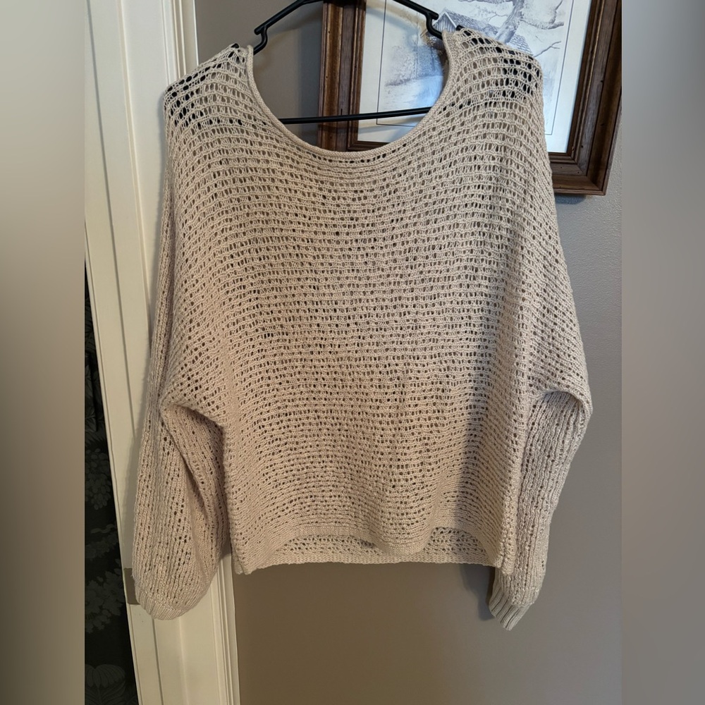 Open knit sweater